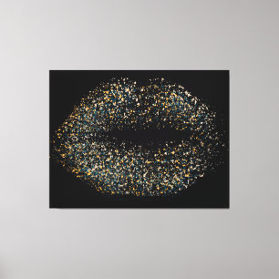 Moderne Abstracte art Lips #4 Canvas Afdruk
