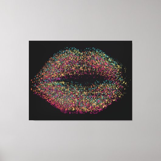 Moderne Abstracte art Lips #51 Canvas Afdruk (Voorkant)