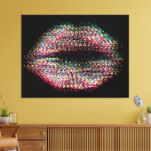 Moderne Abstracte art Lips #52 Canvas Afdruk (Insitu (Woonkamer))