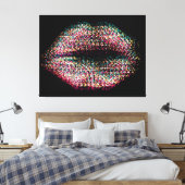 Moderne Abstracte art Lips #52 Canvas Afdruk (Insitu (Slaapkamer))