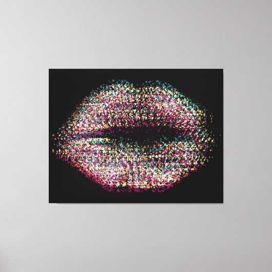 Moderne Abstracte art Lips #52 Canvas Afdruk (Voorkant)