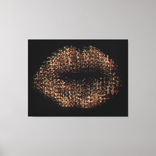 Moderne Abstracte art Lips #59 Canvas Afdruk (Voorkant)