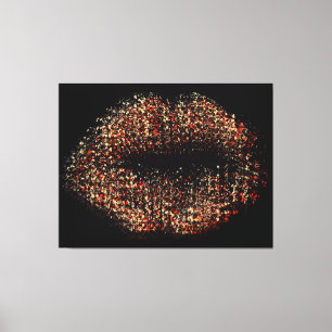 Moderne Abstracte art Lips #59 Canvas Afdruk