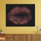 Moderne Abstracte art Lips #7 Canvas Afdruk (Insitu (Woonkamer))