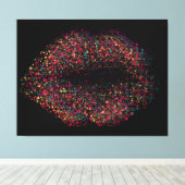 Moderne Abstracte art Lips #7 Canvas Afdruk (Insitu (Houten vloer))
