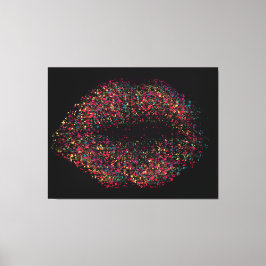 Moderne Abstracte art Lips #7 Canvas Afdruk