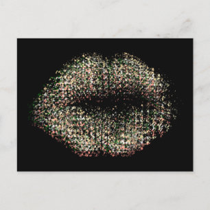 Moderne Abstracte art Lips #9 Briefkaart