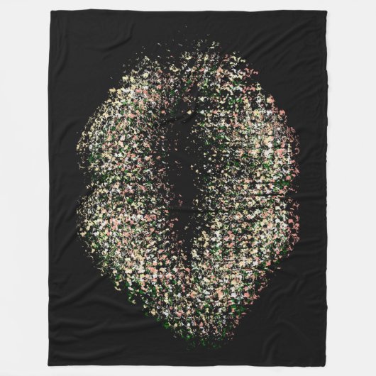 Moderne Abstracte art Lips #9 Fleece Deken (Voorkant)