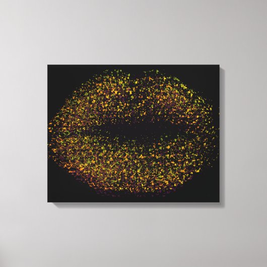 Moderne Abstracte art Lips Canvas Afdruk (Voorkant)