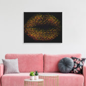 Moderne Abstracte art Lips Canvas Afdruk (Insitu (Woonkamer))