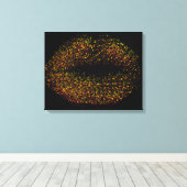 Moderne Abstracte art Lips Canvas Afdruk (Insitu (Houten vloer))
