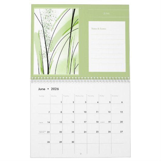 Moderne Abstracte Art Notes-planningskunst Kalender (Jun 2026)