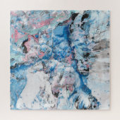 Moderne Abstracte Art Sjabloon Marble Kijk roze Bl Legpuzzel (Horizontaal)