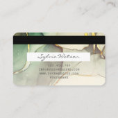 Moderne Abstracte Art Waterverf Credit Kaart Style Visitekaartje (Achterkant)