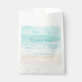 Moderne Abstracte Beach Wedding Favor Tassen Bedankzakje (Voorkant)