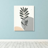 Moderne abstracte bladeren canvas afdruk (Insitu (Houten vloer))