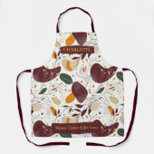 Moderne Abstracte bladeren met gepersonaliseerde n Schort (Voorkant)