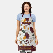 Moderne Abstracte bladeren met gepersonaliseerde n Schort (Gedragen)