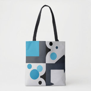 Moderne Abstracte Blauwe Gloed ✨ Geometrische Arti Draagtas