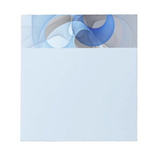 Moderne Abstracte Blauwe Grijze Fractale Kunst Gra Notitieblok