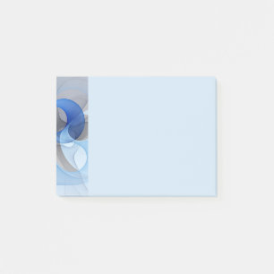 Moderne Abstracte Blauwe Grijze Fractale Kunst Gra Post-it® Notes