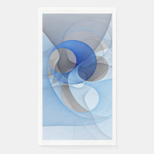 Moderne Abstracte Blauwe Grijze Fractale Kunst Gra Servet