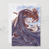 Moderne Abstracte blauwe veer hemel Stijlvolle chi Kaart (Achterkant)