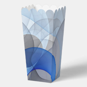 Moderne Abstracte Blauwgrijze Fractale Kunst Grafi Bedankdoosjes