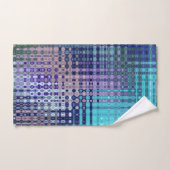 Moderne Abstracte Blauwgroen en Paarse Patroon Bad Handdoek (Handdoek)