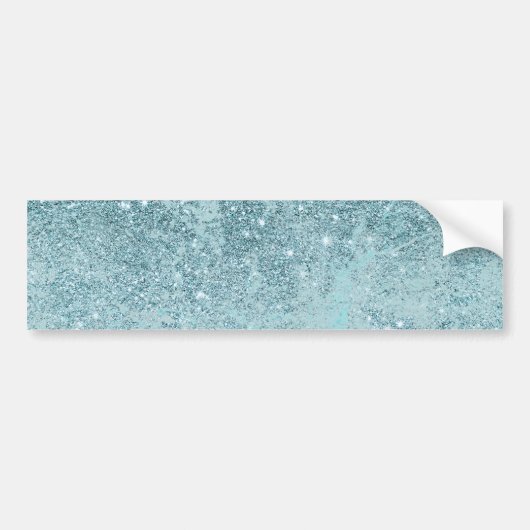 Moderne abstracte blauwgroen glitter blush tones m bumpersticker (Voorkant)