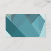 Moderne, Abstracte Blauwgroen registratie Kaarten (Achterkant)