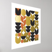 Moderne Abstracte bloem uit de midden-eeuw Folie Afdrukken (Laagn)