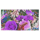 Moderne Abstracte bloemen bloemen Kussensloop (Voorkant-Links)