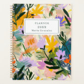 Moderne Abstracte Bloemen Custom 2025 Weekly Plann Planner (Voorkant)