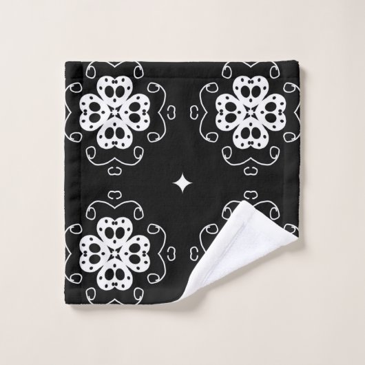 Moderne abstracte bloemenbadhanddoekset bad handdoek (Wasdoekje)