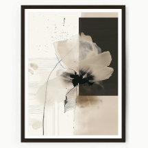 Moderne Abstracte Bloemenschildering aan de Muur