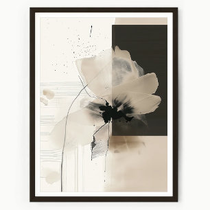 Moderne Abstracte Bloemenschildering aan de Muur Poster