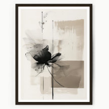 Moderne Abstracte Bloemige Muurkunst