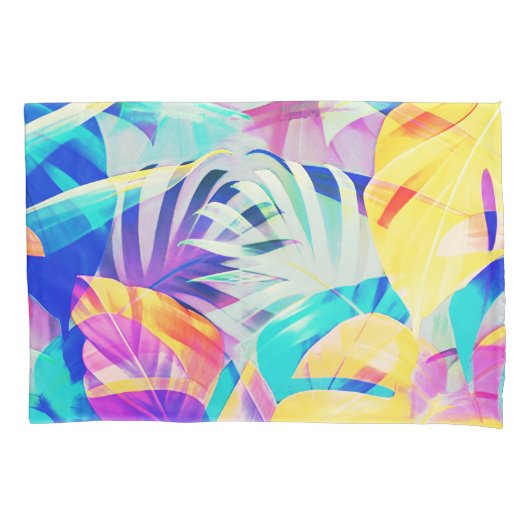 Moderne Abstracte Bloemige Pastel Kleur Kussensloop (Voorkant)