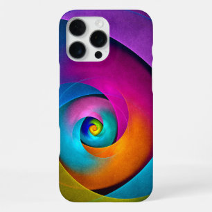 Moderne Abstracte Bloemkunst Roze Blauwe Patroon # iPhone 16 Pro Max Hoesje