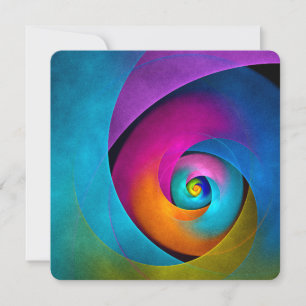 Moderne Abstracte Bloemkunst Roze Blauwe Patroon # Kaart
