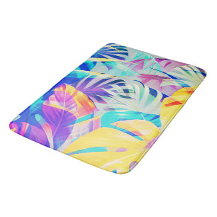 Moderne Abstracte bloempastel kleur Badmat