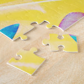 Moderne Abstracte bloempastel kleur Legpuzzel (Zijkant)