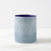 Moderne Abstracte Blue Coffee Mok (Midden)