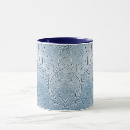 Moderne Abstracte Blue Coffee Mok (Midden)