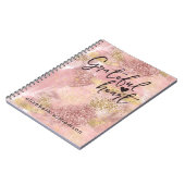 Moderne Abstracte Blush Pink Gold Glitter Glam Nam Notitieboek (Linkerzijde)