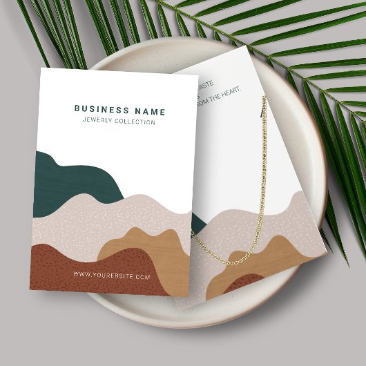 Moderne Abstracte Boho Ketting-kaart Visitekaartje