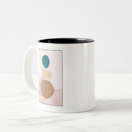 Moderne Abstracte Boho Mok – Minimalistische Neutr (Voorkant links)