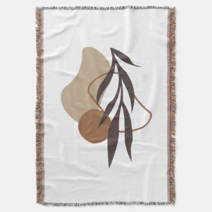 Moderne Abstracte Boho-Planten Deken