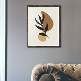 Moderne Abstracte Boho Planten Vormen Kunst Poster
